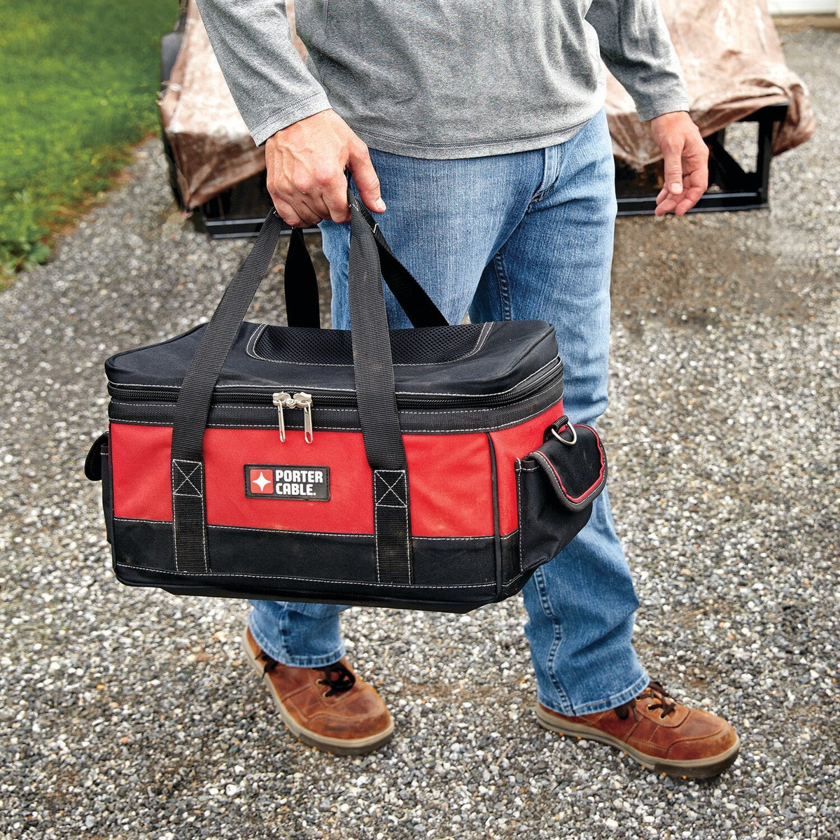 PORTER-CABLE 20-Volt Max Power Tool Battery Charger with Storage Bag (2 Batteries Included)