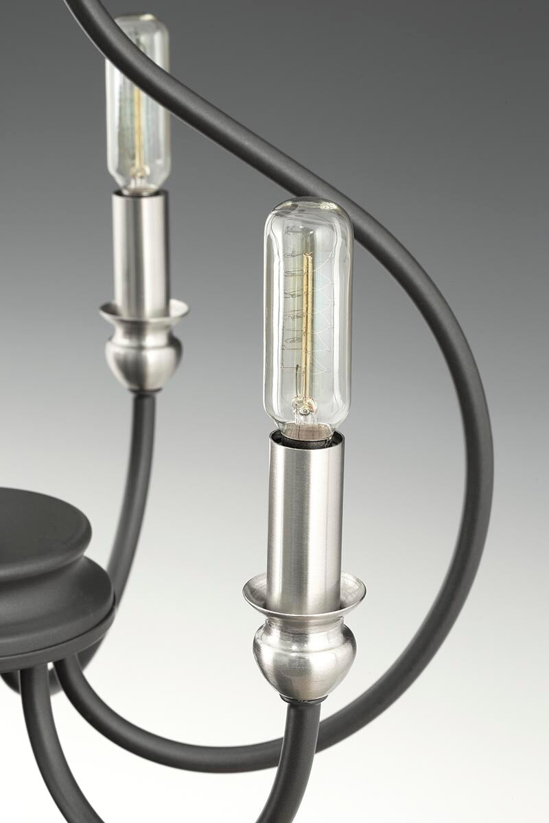 Progress Lighting Whisp 6-Light Gray Farmhouse Chandelier