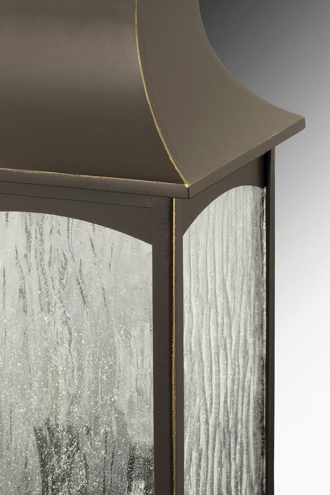 Progress Lighting Maison Oil Rubbed Bronze Transitional Seeded Glass Lantern Pendant Light, 2-Light, 7.25-in W x 17.88-in H