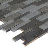 Elida Ceramica 3-in x 12-in Porcelain Linear Mosaic Tile Sample