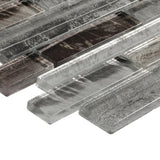 Elida Ceramica 3-in x 12-in Glass Linear Mosaic Tile Sample