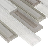 Elida Ceramica 6-in x 6-in Glass Linear Mosaic Tile Sample