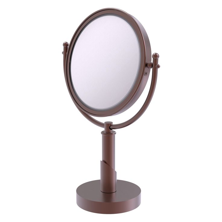 Allied Brass Soho 8-in x 15-in Antique Copper Double-Sided Magnifying Countertop Vanity Mirror