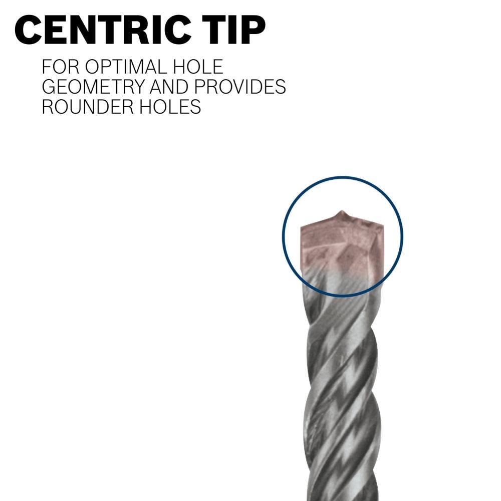 Bosch Bulldog 3/16-in x 6-1/2-in Alloy Steel Masonry Drill Bit for SDS-Plus Drill, Carbide Tip