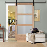 Masonite Traditional 36-in x 84-in Natural Unfinished Knotty Alder Wood Single Barn Door