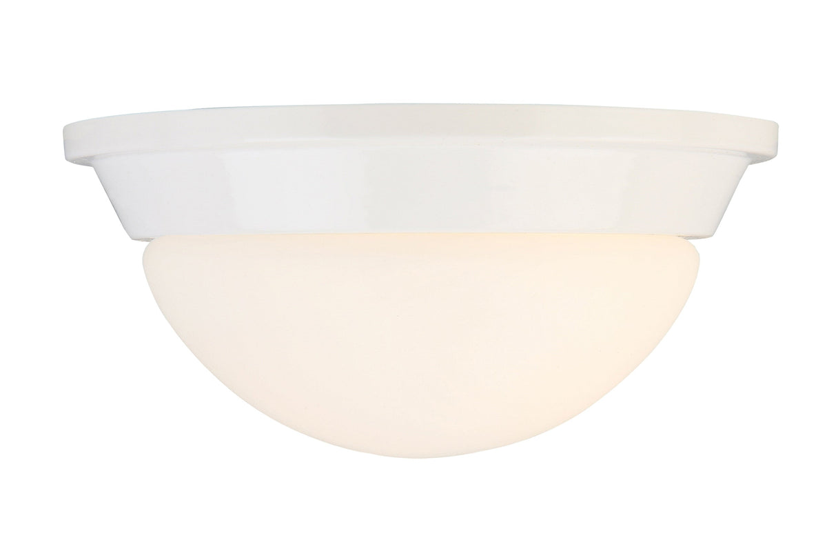Project Source 8.75-in White Traditional Incandescent Flush Mount Light