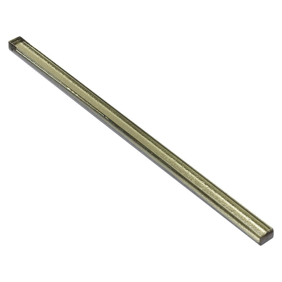 Elida Ceramica Gold Glass Pencil Liner 12-in x 12-in Glass Pencil Liner Tile