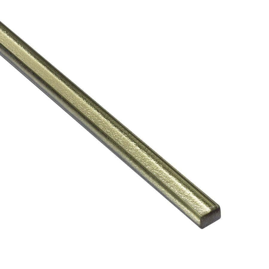 Elida Ceramica Gold Glass Pencil Liner 12-in x 12-in Glass Pencil Liner Tile