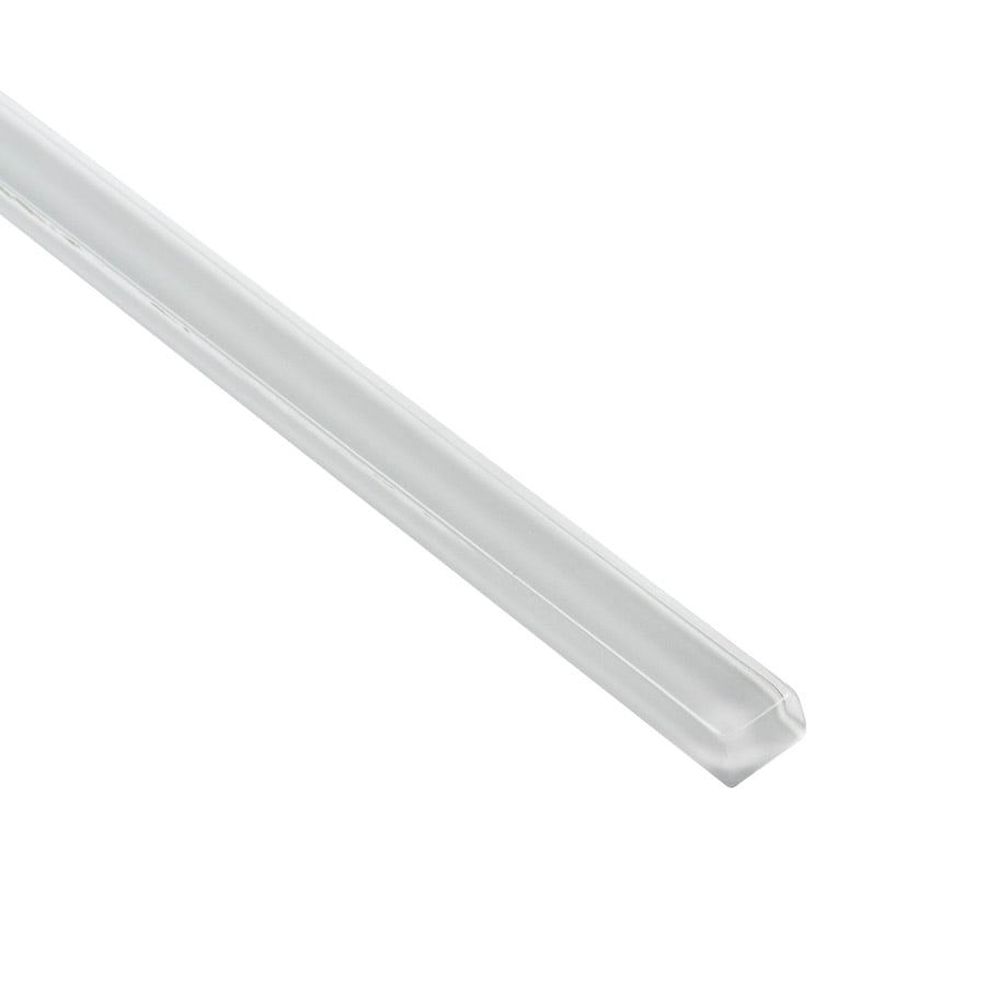 Elida Ceramica White Glass Pencil Liner Tile, Glossy – 11.81 in L x 0.51 in W x 10 mm T