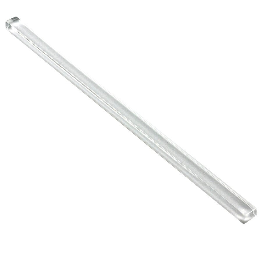 Elida Ceramica White Glass Pencil Liner Tile, Glossy – 11.81 in L x 0.51 in W x 10 mm T