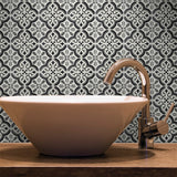 Elida Ceramica Lolita Deco Squares 6-in x 6-in Matte Porcelain Encaustic Floor and Wall Tile, 0.239-sq ft Piece