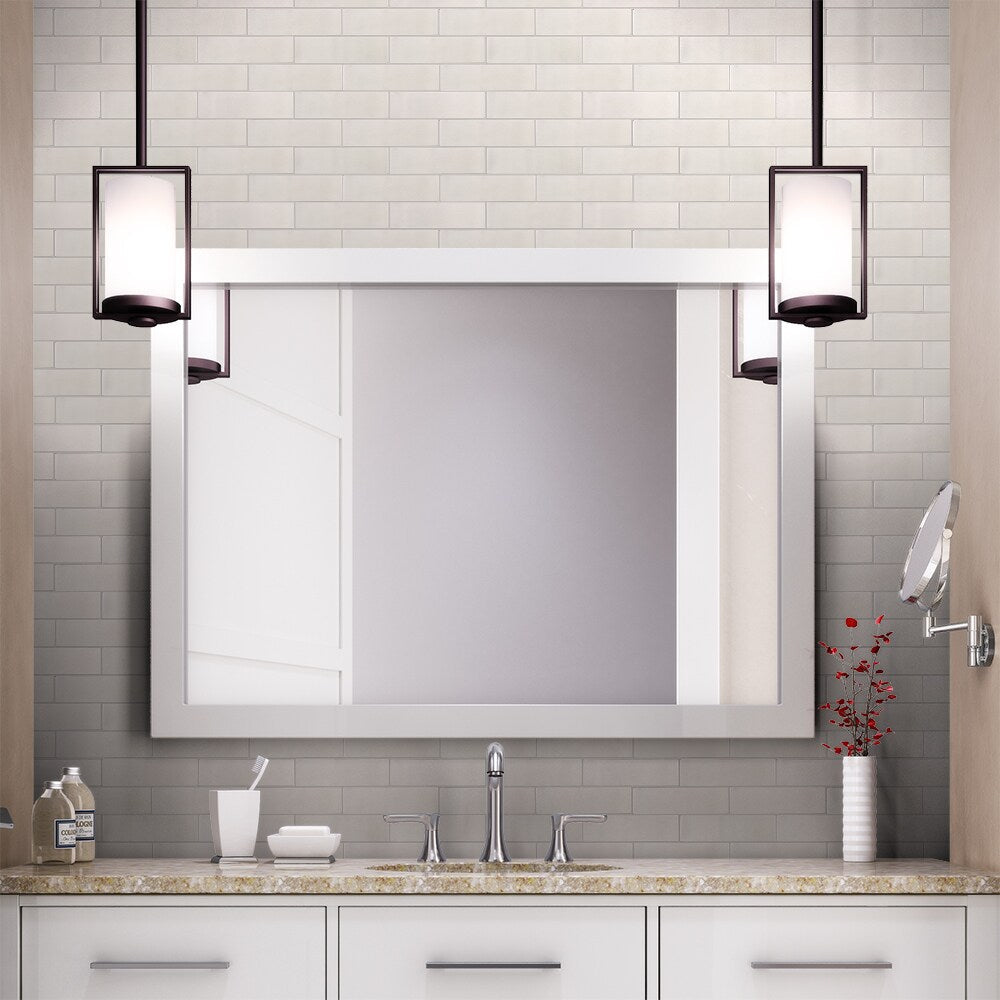 Elida Ceramica Harmony White Subway 12-in x 15-in Glazed Ceramic Brick Mosaic Wall Tile