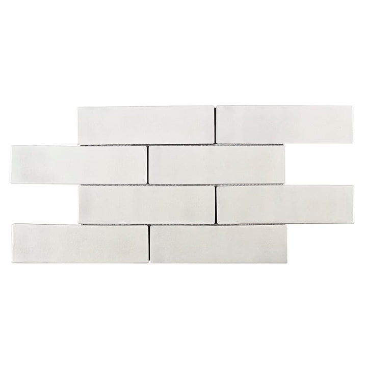 Elida Ceramica Harmony White Subway 12-in x 15-in Glazed Ceramic Brick Mosaic Wall Tile
