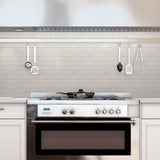 Elida Ceramica Harmony White Subway 12-in x 15-in Glazed Ceramic Brick Mosaic Wall Tile