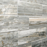Elida Ceramica Ledgewood Stone 12-in x 24-in Glazed Porcelain Linear Wood Look Wall Tile