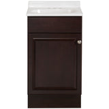 Project Source 18-in Java Single Sink Bathroom Vanity with White Cultured Marble Top