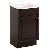 Project Source 18-in Java Single Sink Bathroom Vanity with White Cultured Marble Top