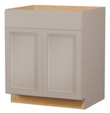 Diamond NOW Wintucket 27-in W x 35-in H x 23.75-in D Cloud Gray 1-Drawer Base Fully Assembled Cabinet (Recessed Panel Square Style)