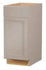 Diamond NOW Wintucket 12-in W x 35-in H x 23.75-in D Cloud Gray 1-Drawer Base Fully Assembled Cabinet (Recessed Panel Square Style)