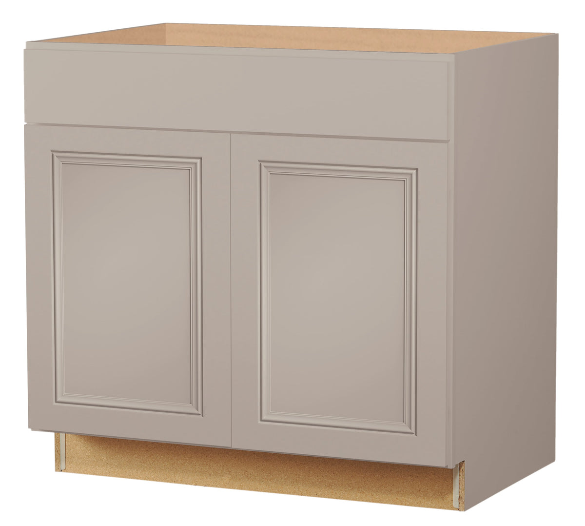 Diamond NOW Wintucket 36-in W x 35-in H x 23.75-in D Cloud Gray 1-Drawer Base Fully Assembled Cabinet (Recessed Panel Square Style)