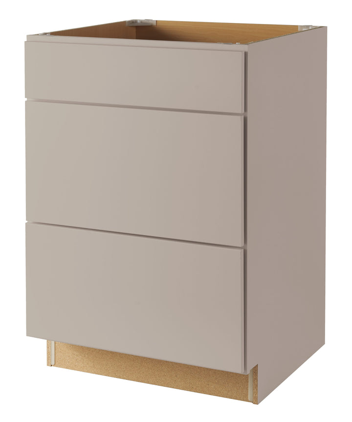 Diamond NOW Wintucket 24-in W x 35-in H x 23.75-in D Cloud Gray 3-Drawers Base Fully Assembled Cabinet (Recessed Panel Style)