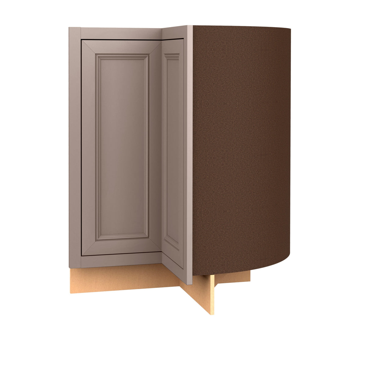 Diamond NOW Wintucket 36-in W x 35-in H x 23.75-in D TrueColor Cloud Gray Lazy Susan Corner Base Cabinet, Fully Assembled
