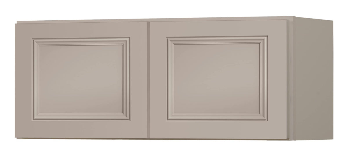 Diamond NOW Wintucket 30-in W x 12-in H x 12-in D Cloud Gray Wall Fully Assembled Cabinet (Recessed Panel Square Door Style)