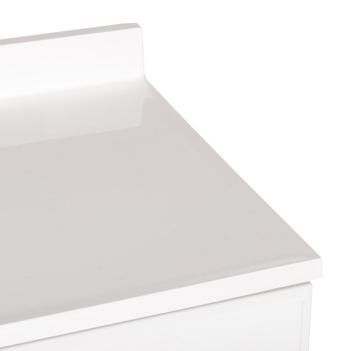 Project Source 36.5-in White Single Sink Bathroom Vanity with White Cultured Marble Top