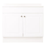 Project Source 36.5-in White Single Sink Bathroom Vanity with White Cultured Marble Top