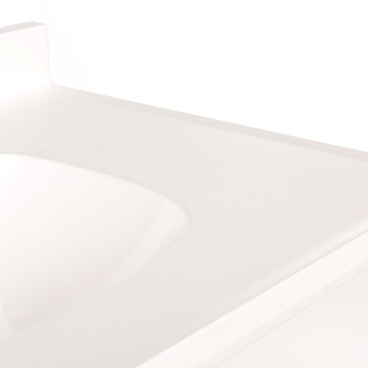 Project Source 30.5-in White Single Sink Bathroom Vanity with White Cultured Marble Top