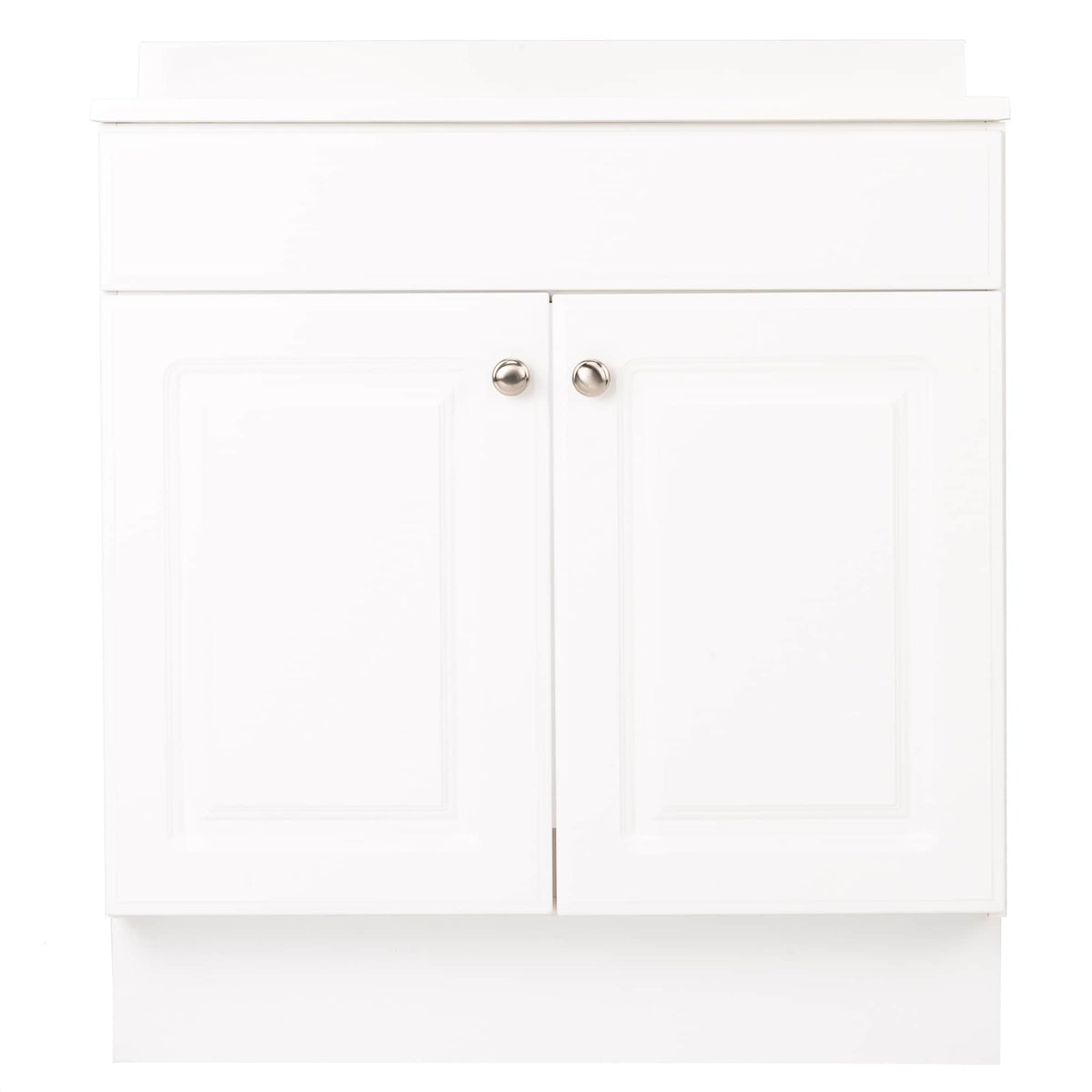 Project Source 30.5-in White Single Sink Bathroom Vanity with White Cultured Marble Top