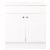 Project Source 30.5-in White Single Sink Bathroom Vanity with White Cultured Marble Top