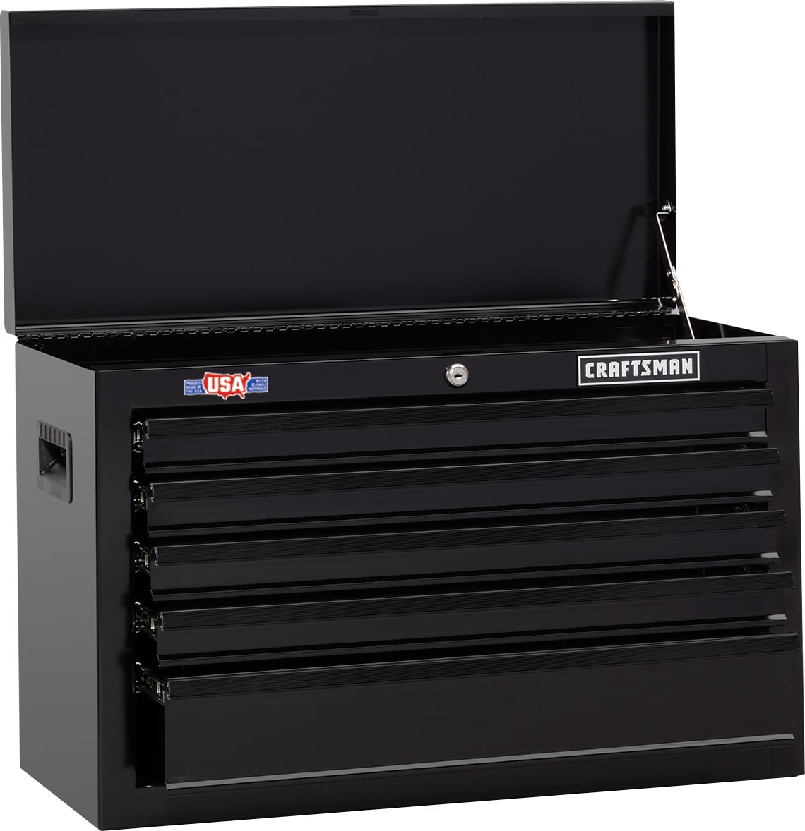 CRAFTSMAN 1000 Series 26-in W x 17.25-in H x 12-in D 5-Drawer Steel Tool Chest, Black