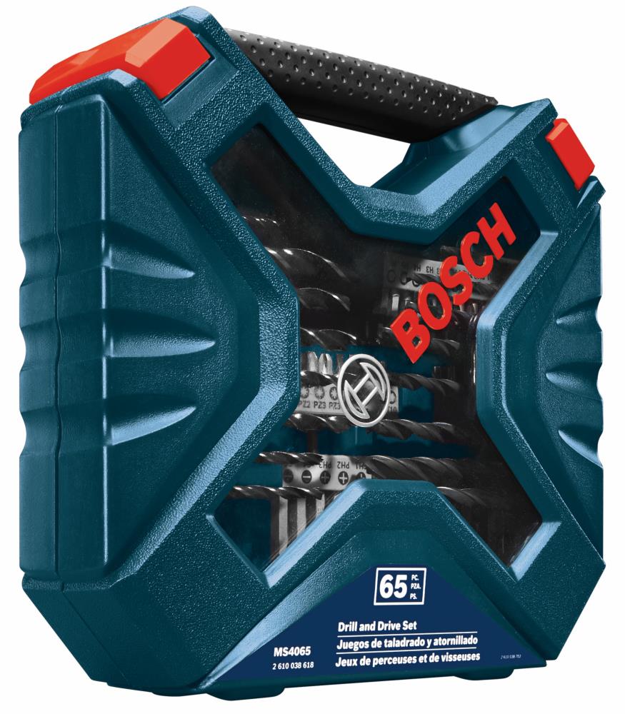 Bosch 65-Piece High-Speed Steel Hex Shank Screwdriver Bit Set, MS4065