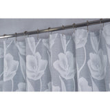 Lily 70 in. x 72 in. Silver Floral Shower Curtain - Super Arbor