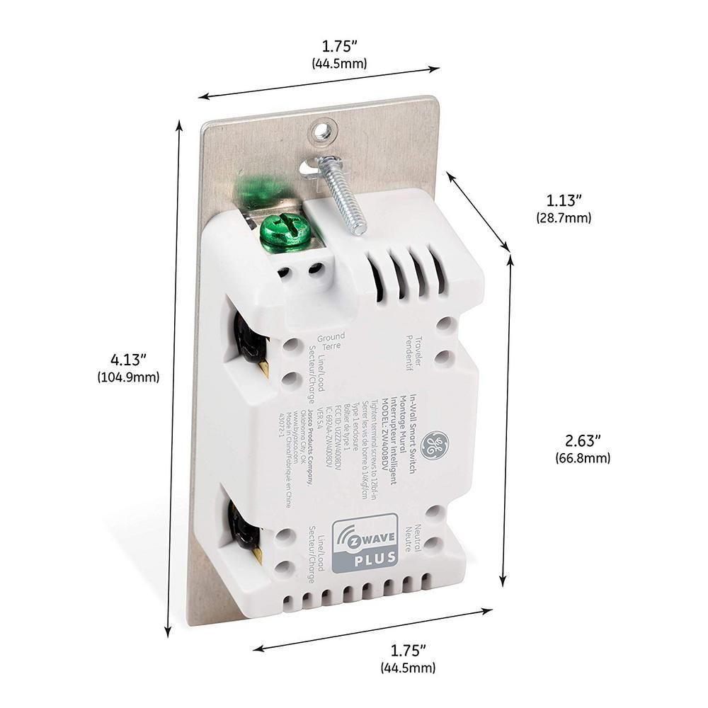 Z-Wave Plus Smart Light Switch, White and Light Almond - Super Arbor