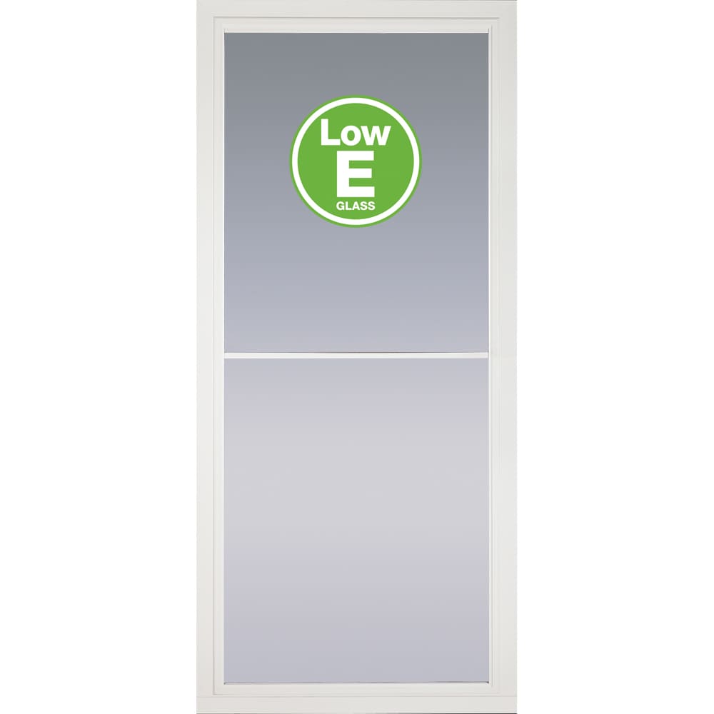 Pella Rolscreen 36-in x 81-in White Full-View Aluminum Storm Door