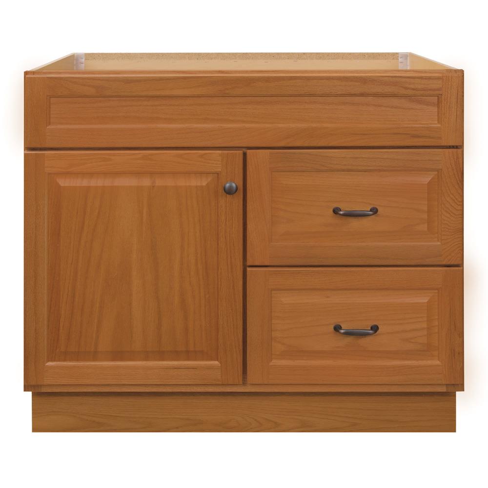 Project Source 36-in Golden Bathroom Vanity Base Cabinet without Top