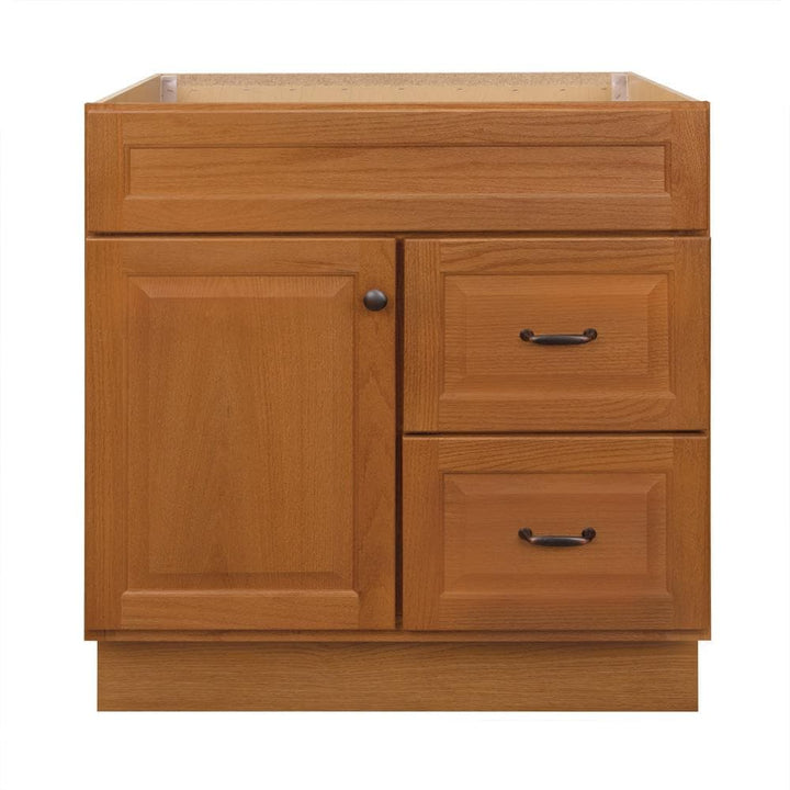 Project Source 30-in Golden Bathroom Vanity Base Cabinet without Top