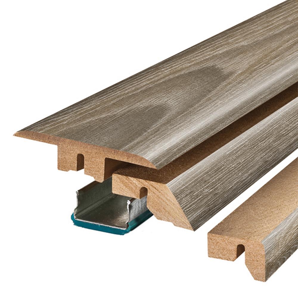 SimpleSolutions 2.37-in x 78.7-in Flatiron Oak MDF 4-in-1 Floor Moulding