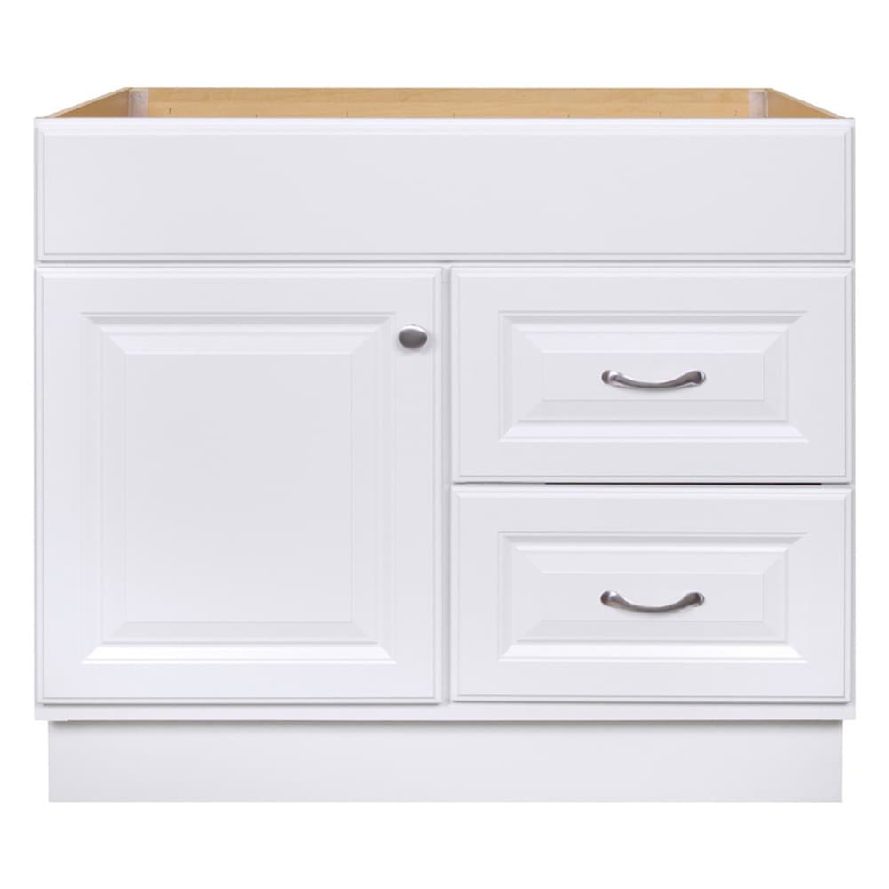 Project Source 36-in White Bathroom Vanity Cabinet (Base Only, Without Top)