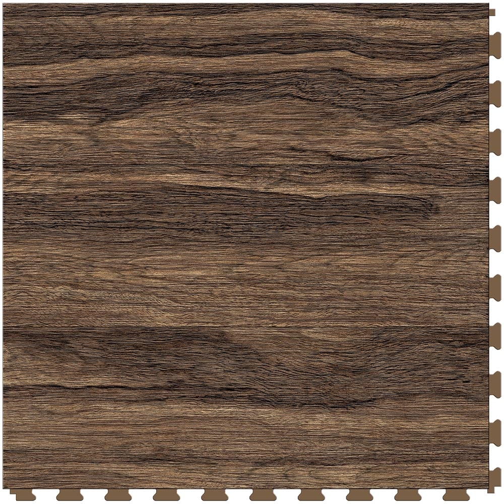 Perfection Floor Tile Vintage Wood Collection Tiger Wood/Satin 20-in x 20-in Water Resistant Interlocking Luxury Flooring (2.7-sq ft)