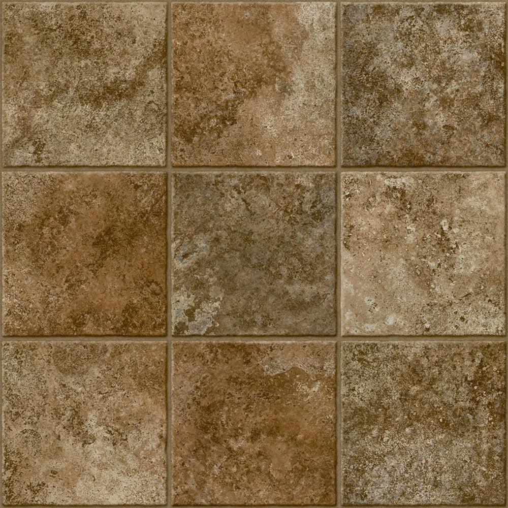 Congoleum AirStep Plus Oxford Square 12-ft W x Cut-to-Length Briarwood Stone Look Low-Gloss Finish Sheet Vinyl