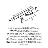 Amerock Bar Pulls (76mm) Center to Center Cylindrical Bar Drawer Pull