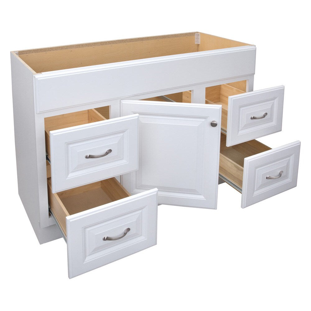 Project Source 48-in White Bathroom Vanity Cabinet