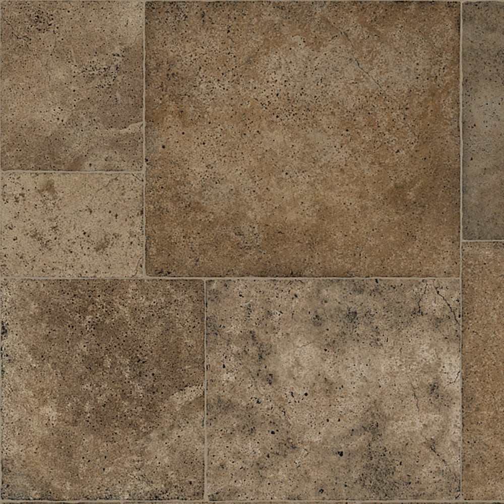 Congoleum AirStep Evolution Pathways 12-ft W x Cut-to-Length Appalachian Trail Stone Look Low-Gloss Sheet Vinyl Flooring