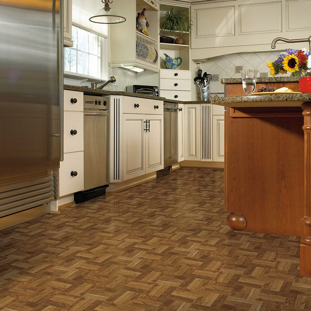 Armstrong Flooring 45-piece 12-in x 12-in Russet Oak Peel and Stick Vinyl Tile