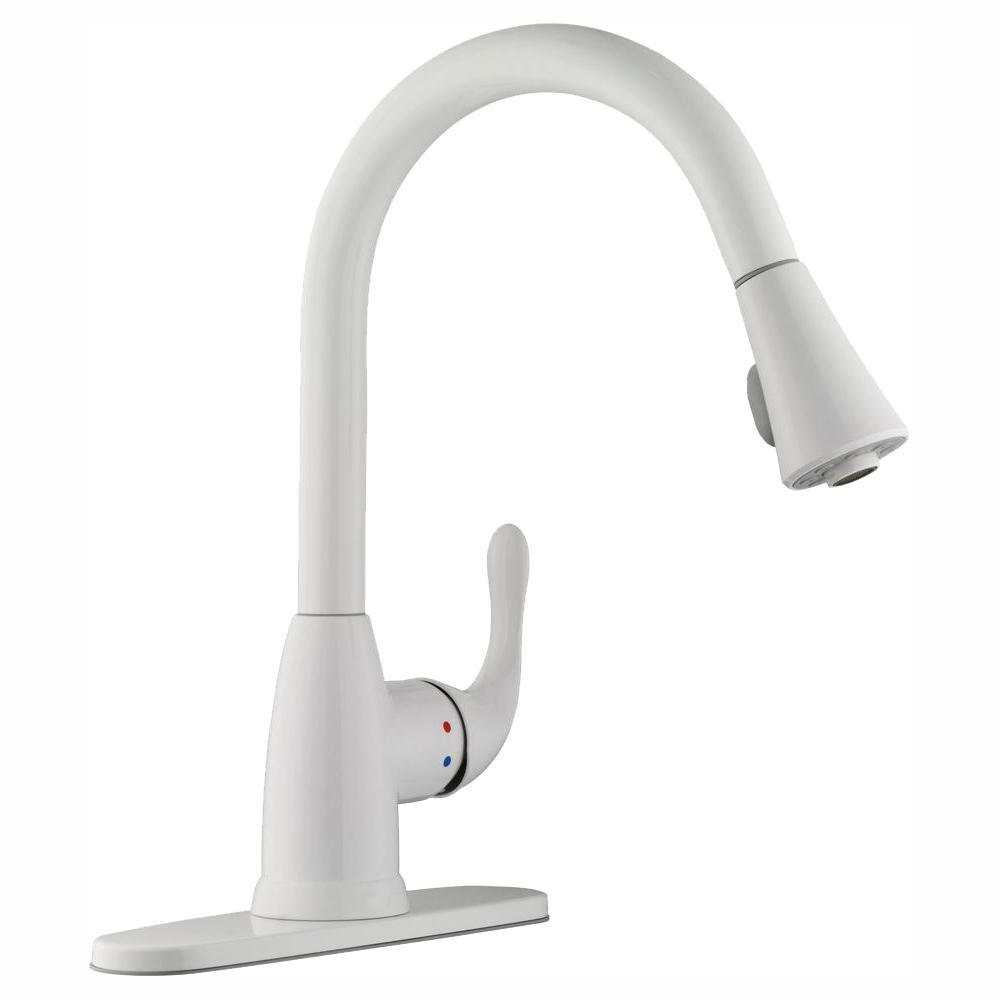 Market Single-Handle Pull-Down Sprayer Kitchen Faucet in Chrome - Super Arbor