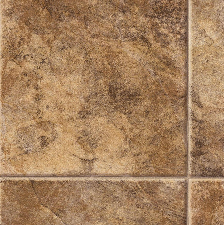 Congoleum Sunstone Brown Stone Look 13-mil x 12-ft W Waterproof Cut-to-Length Vinyl Sheet Flooring