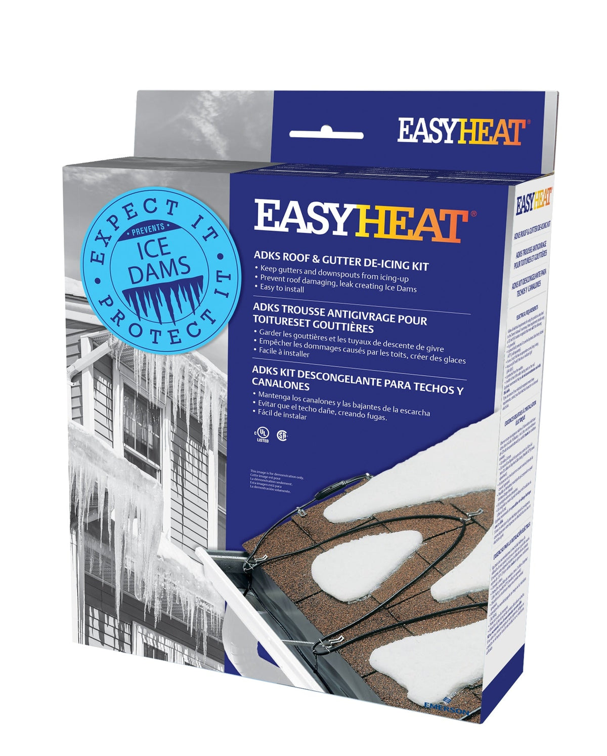 EasyHeat ADKS Roof & Gutter De-Icing Kit, 240-ft, 1200W